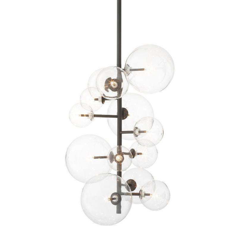 Люстра Eichholtz Chandelier Ezra Bronze Темная бронза Прозрачный Люстра Eichholtz Chandelier Ezra Bronze Темная бронза Прозрачный в Тюмени | Loft Concept