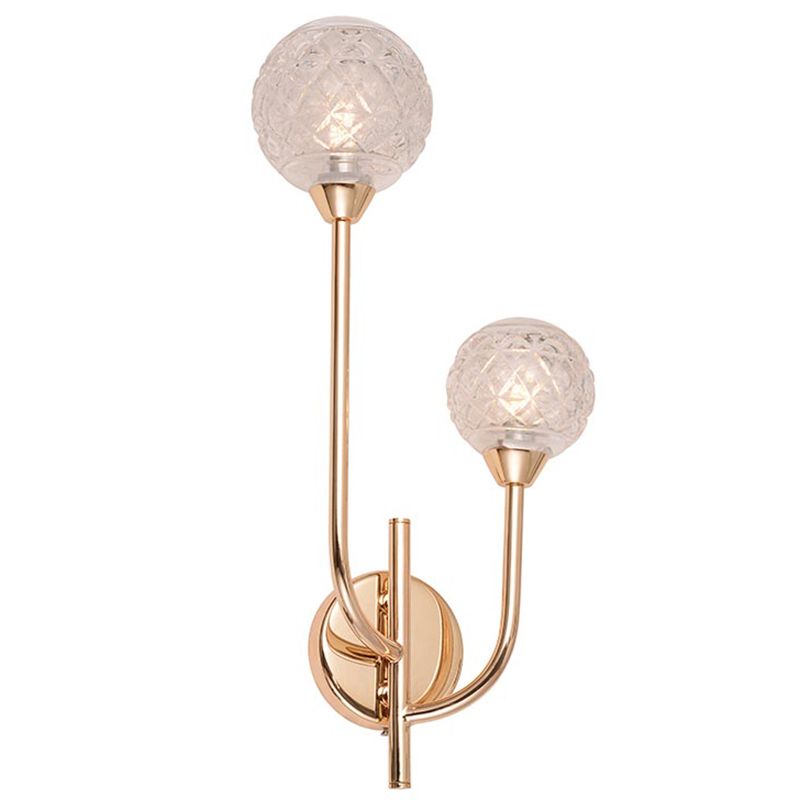 Бра Aella Glass Balls Sconce Прозрачный Золотой Бра Aella Glass Balls Sconce Прозрачный Золотой в Тюмени | Loft Concept