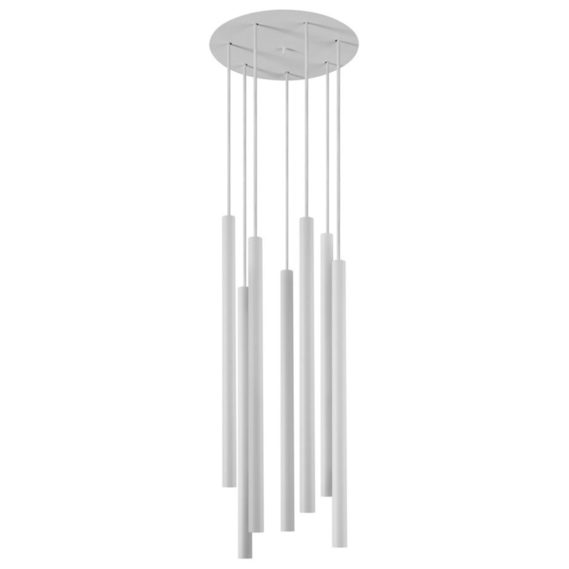Светильник Trumpet Disk White 7 плафонов Белый Светильник Trumpet Disk White 7 плафонов Белый в Тюмени | Loft Concept