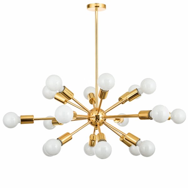 Люстра Sputnik Gold Chandelier 18 Глянцевое золото Люстра Sputnik Gold Chandelier 18 Глянцевое золото в Тюмени | Loft Concept