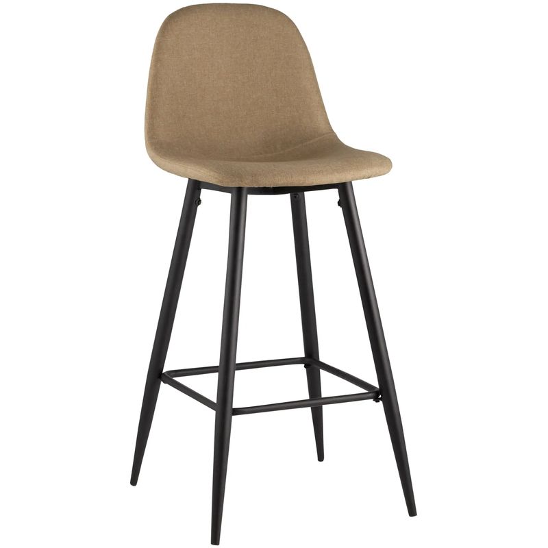 Барный Стул Archie Chair Бежевая Рогожка Бежевый Черный Барный Стул Archie Chair Бежевая Рогожка Бежевый Черный в Тюмени | Loft Concept