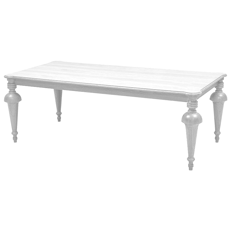 Обеденный деревянный стол Kelise White Dinner Table Белый Белый Обеденный деревянный стол Kelise White Dinner Table Белый Белый в Тюмени | Loft Concept