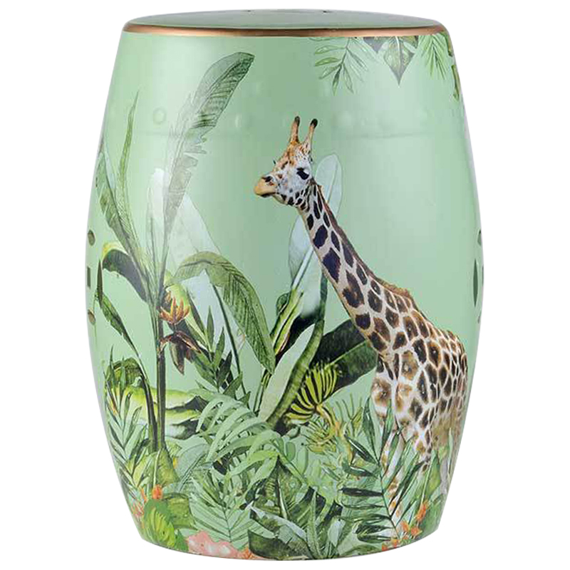 Керамический табурет Giraffe Tropical Animal Ceramic Stool Green Прозрачный зеленый Коричневый Зеленый Керамический табурет Giraffe Tropical Animal Ceramic Stool Green Прозрачный зеленый Коричневый Зеленый в Тюмени | Loft Concept