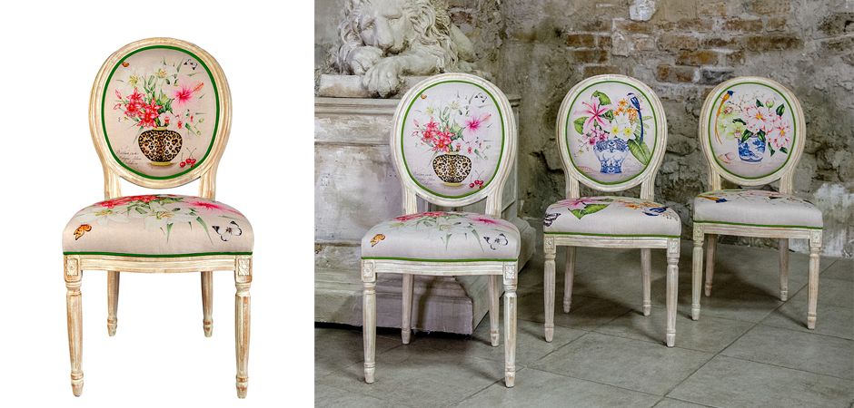 Стул Lilies and Hibiscus Stool Стул Lilies and Hibiscus Stool - Loft-Concept в Тюмени