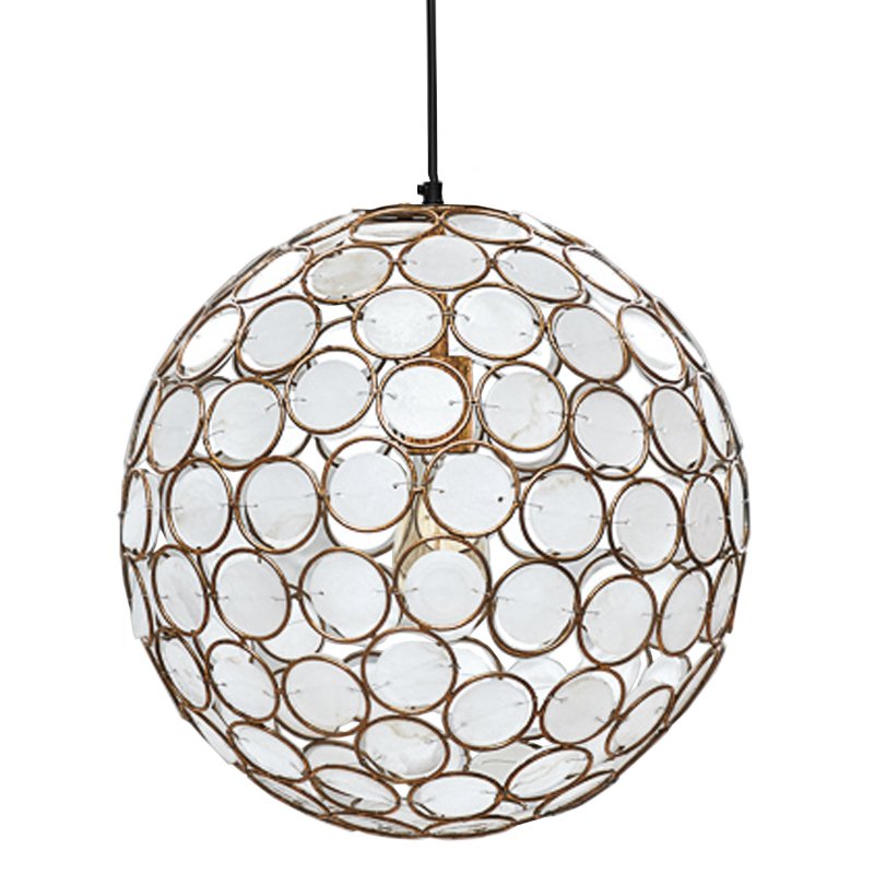 Seashell Ball pendant lamp Белый Позолоченная ржавчина Seashell Ball pendant lamp Белый Позолоченная ржавчина в Тюмени | Loft Concept
