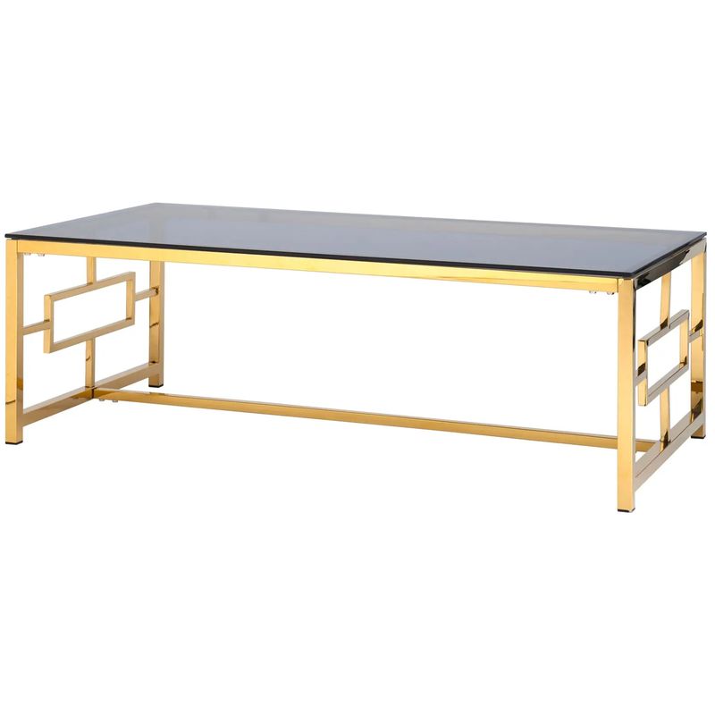Столик кофейный Milan Tables Gold Золотой Стекло Смок Столик кофейный Milan Tables Gold Золотой Стекло Смок в Тюмени | Loft Concept