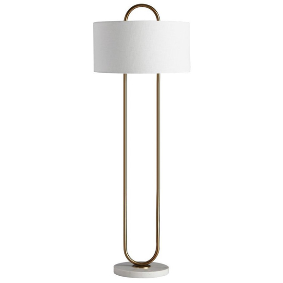 Торшер Marston floor lamp Латунь Белый Торшер Marston floor lamp Латунь Белый в Тюмени | Loft Concept