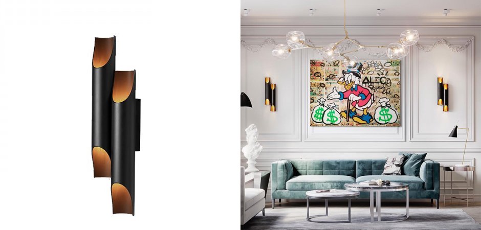 Бра Galliano Double by DELIGHTFULL Black Бра Galliano Double by DELIGHTFULL Black - Loft-Concept в Тюмени