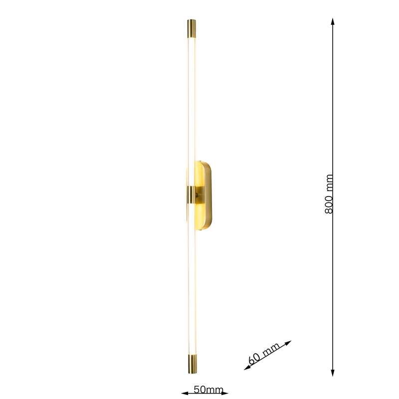Бра Trumpet tube Double Золотое 80 см Бра Trumpet tube Double Золотое 80 см в Тюмени