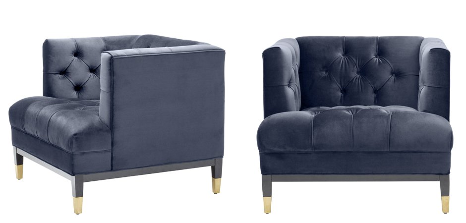 Кресло Eichholtz Chair Castelle Blue Кресло Eichholtz Chair Castelle Blue - Loft-Concept в Тюмени