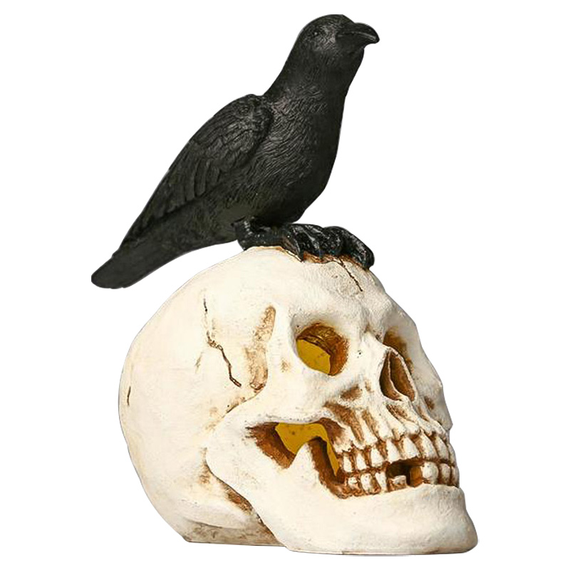 Статуэтка Raven and Skull II Черный Белый Статуэтка Raven and Skull II Черный Белый в Тюмени | Loft Concept