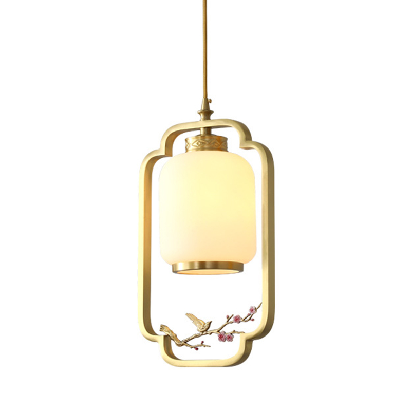 Подвесной светильник Sakura Branch Lantern Chandelier Латунь Белый Розовый Подвесной светильник Sakura Branch Lantern Chandelier Латунь Белый Розовый в Тюмени | Loft Concept