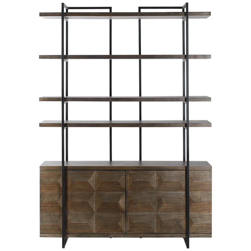 Стеллаж Gilliam Wood Rack Черный Коричневый Стеллаж Gilliam Wood Rack Черный Коричневый в Тюмени | Loft Concept