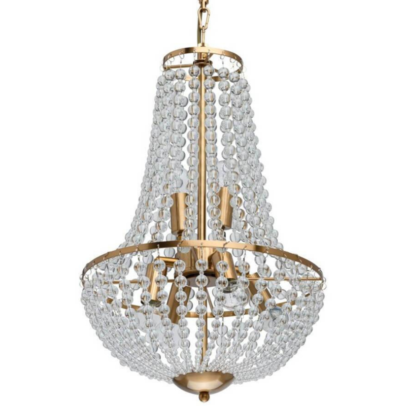 Люстра Virginia Clear Beads Chandelier Gold Золотой Прозрачное Стекло Люстра Virginia Clear Beads Chandelier Gold Золотой Прозрачное Стекло в Тюмени | Loft Concept