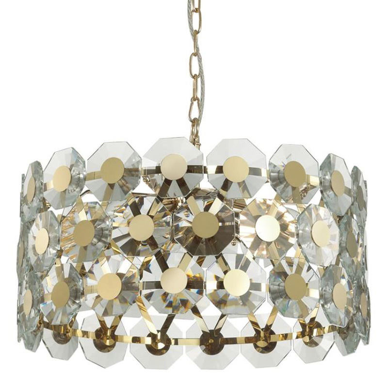 Люстра Crystal Octagons Gold Золотой Прозрачное Стекло Люстра Crystal Octagons Gold Золотой Прозрачное Стекло в Тюмени | Loft Concept