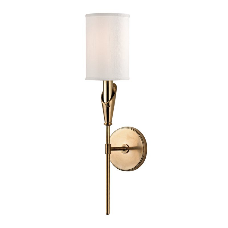 Настенный светильник Wall Sconce TATE 1311-AGB Латунь Белый Настенный светильник Wall Sconce TATE 1311-AGB Латунь Белый в Тюмени | Loft Concept