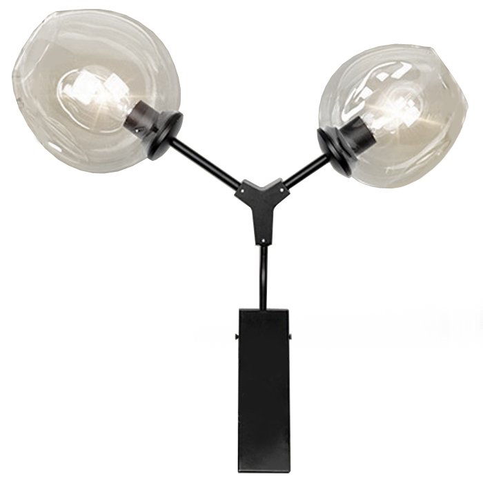Бра Сrumpled Glas Wall Lamp Черный Золотой Бра Сrumpled Glas Wall Lamp Черный Золотой в Тюмени | Loft Concept