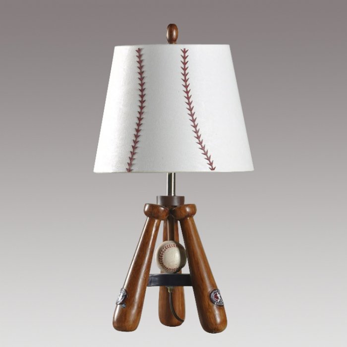 Настольная лампа Baseball vintage Коричневый Белый Настольная лампа Baseball vintage Коричневый Белый в Тюмени | Loft Concept