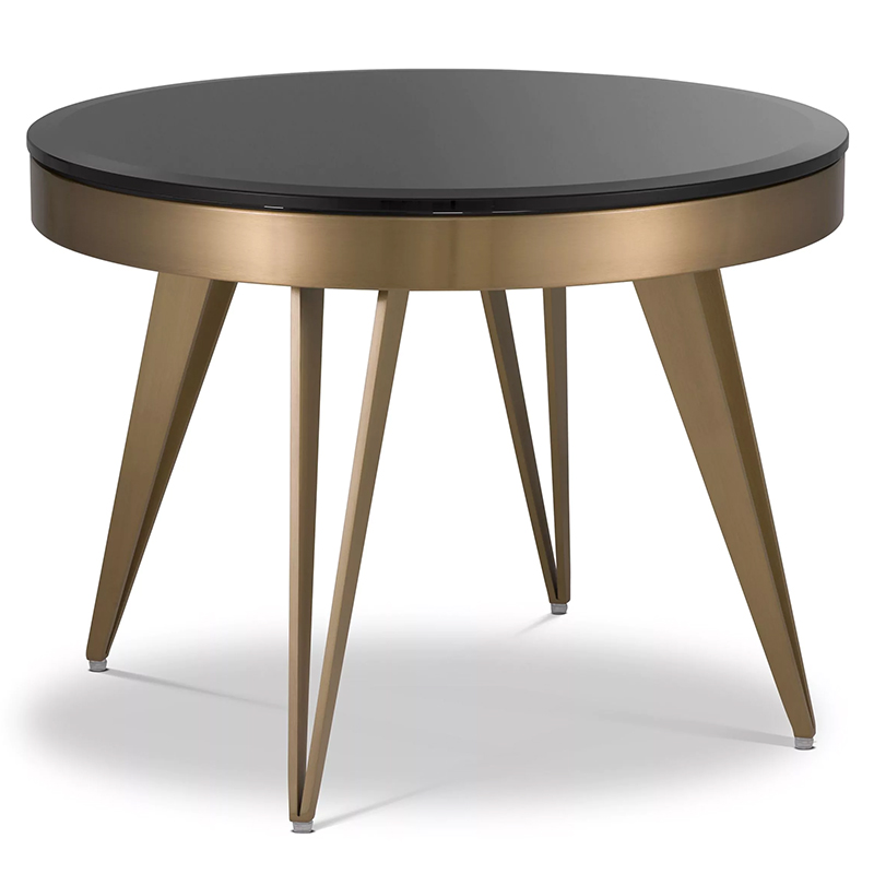 Приставной стол Side Table Rocco Латунь Черный Приставной стол Side Table Rocco Латунь Черный в Тюмени | Loft Concept