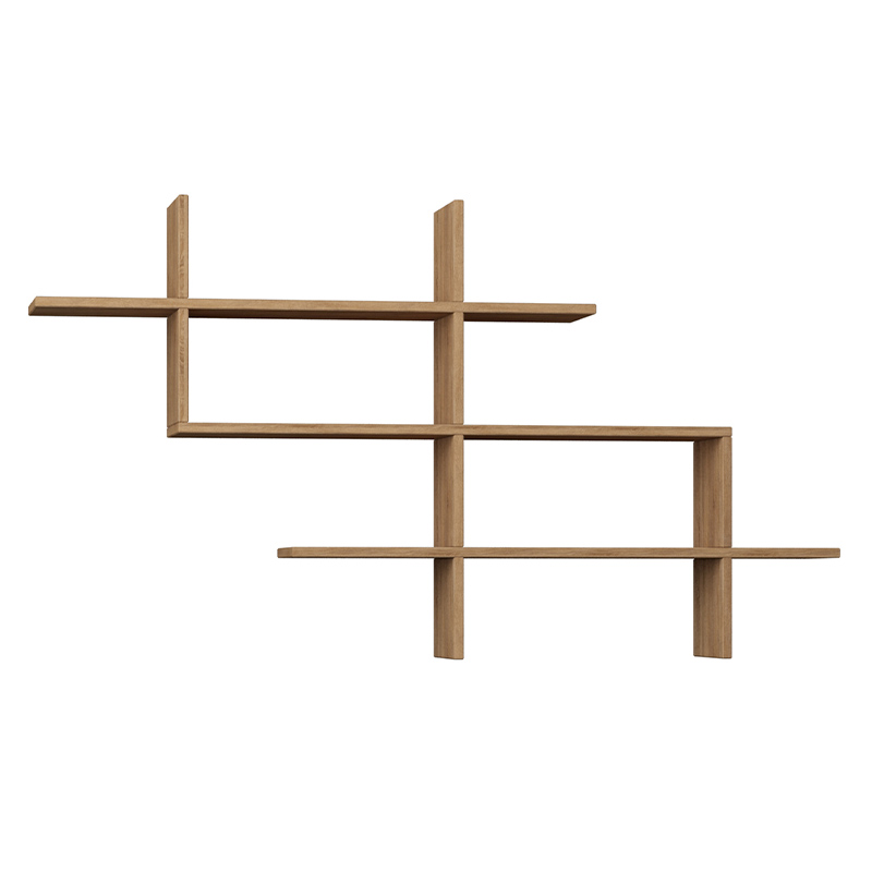 Полка фигурная подвесная цвета древесины HALIC BOOKCASE OAK Древесина Полка фигурная подвесная цвета древесины HALIC BOOKCASE OAK Древесина в Тюмени | Loft Concept