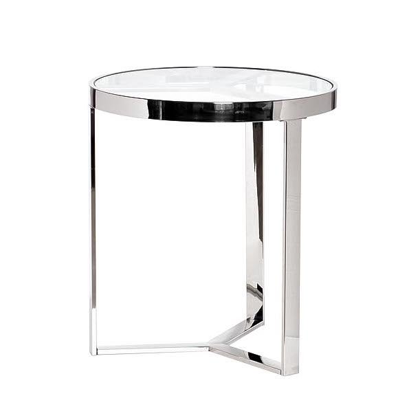 Приставной стол Neoclassic Tee Silver Хром Прозрачное Стекло Приставной стол Neoclassic Tee Silver Хром Прозрачное Стекло в Тюмени | Loft Concept