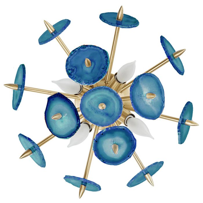 Бра Emporium Blue Agate Burst Sconce Brass Латунь Синий Бра Emporium Blue Agate Burst Sconce Brass Латунь Синий в Тюмени | Loft Concept