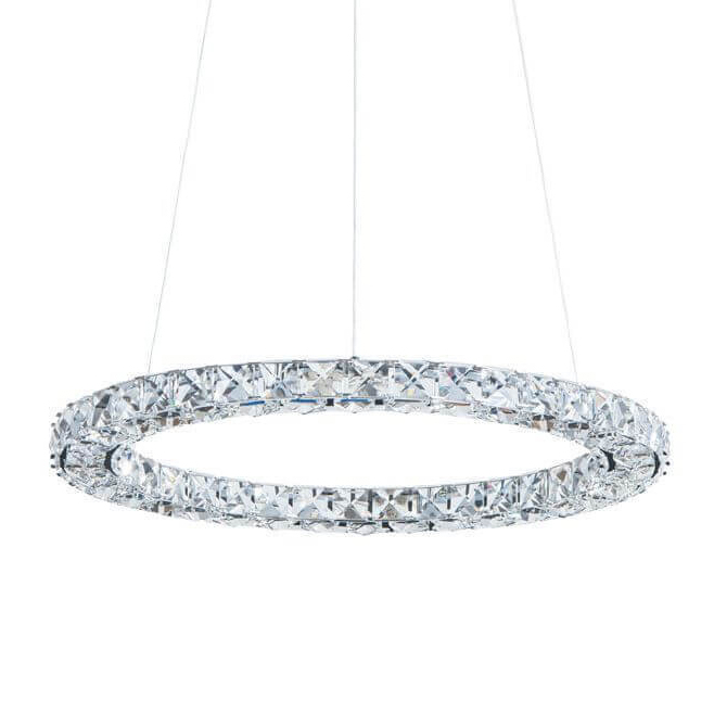 Люстра Crystal Ring Хром Прозрачный Люстра Crystal Ring Хром Прозрачный в Тюмени | Loft Concept