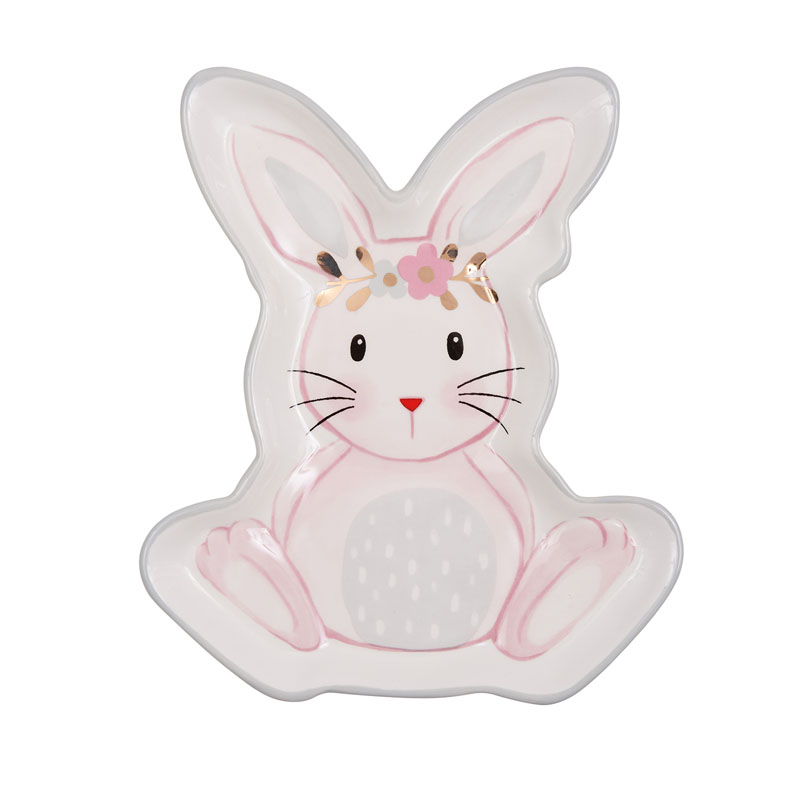Тарелка детская Pink Bunny Белый Розовый пастельный Тарелка детская Pink Bunny Белый Розовый пастельный в Тюмени | Loft Concept