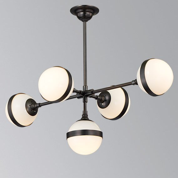 Люстра Peggy Futura lamp V Hangar Design Черный Молочный Люстра Peggy Futura lamp V Hangar Design Черный Молочный в Тюмени | Loft Concept