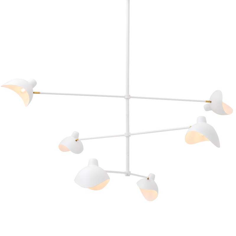 Люстра Eichholtz Chandelier Vince White Латунь Античная полированная Белый Люстра Eichholtz Chandelier Vince White Латунь Античная полированная Белый в Тюмени | Loft Concept