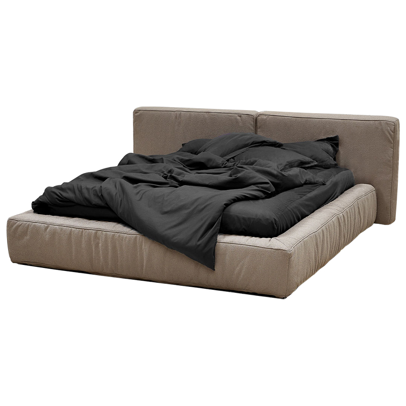 Кровать двуспальная с подъёмным механизмом Madelyn Bed Beige Gray Бежево-серый Кровать двуспальная с подъёмным механизмом Madelyn Bed Beige Gray Бежево-серый в Тюмени | Loft Concept