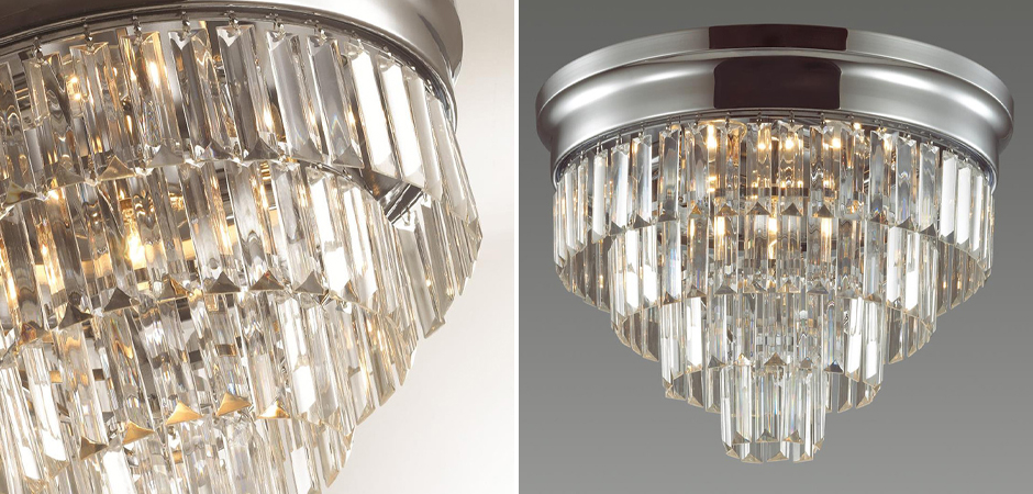 Хрустальная потолочная люстра Crystal Fountain Maxi Хром Хрустальная потолочная люстра Crystal Fountain Maxi Хром - Loft-Concept в Тюмени