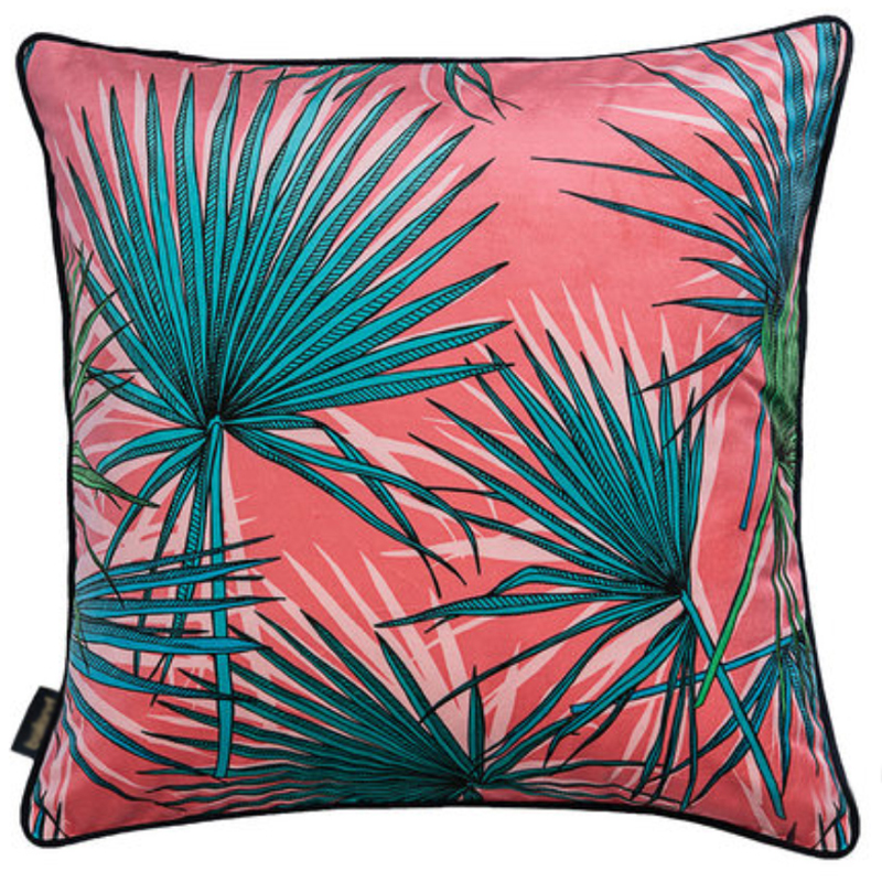 Подушка Palm Leaf Розовый Бирюзовый Подушка Palm Leaf Розовый Бирюзовый в Тюмени | Loft Concept