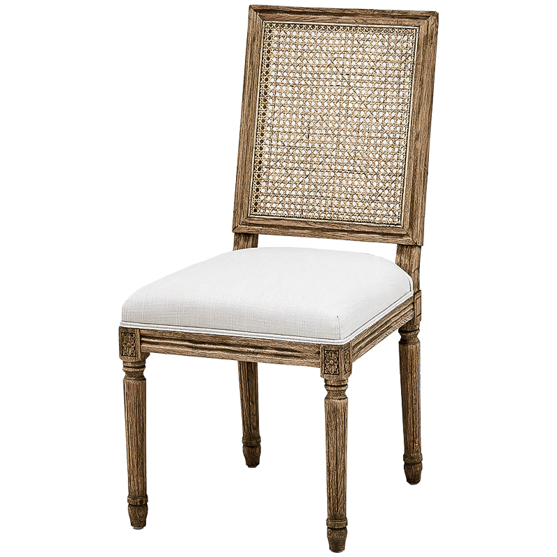 Стул French Provence Rattan Beige Stool Коричневый Бежевый Стул French Provence Rattan Beige Stool Коричневый Бежевый в Тюмени | Loft Concept