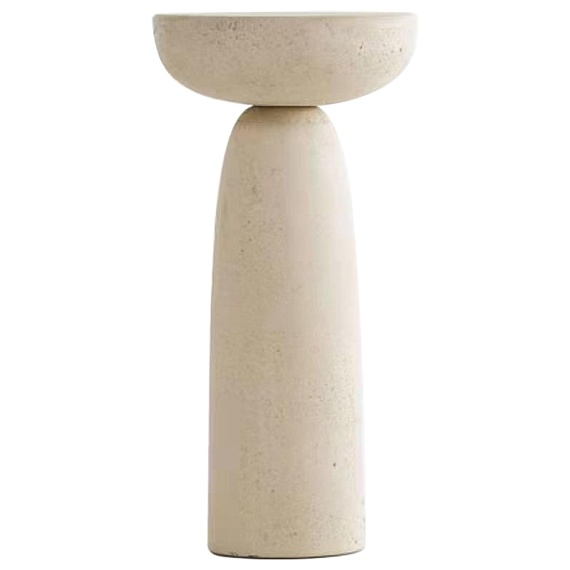 Приставной стол Tori Travertine Side Table Бежевый Приставной стол Tori Travertine Side Table Бежевый в Тюмени | Loft Concept