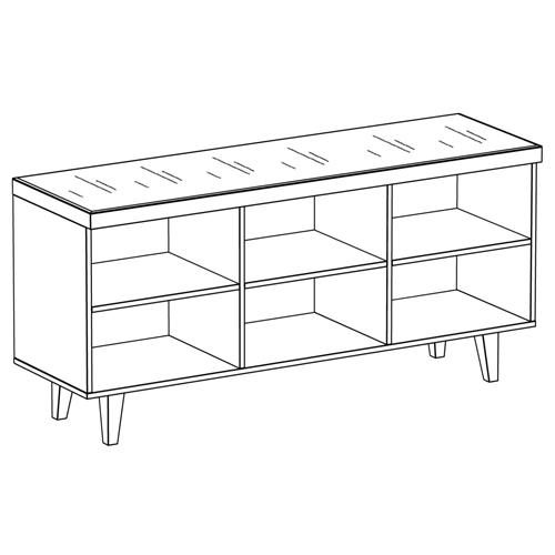 Длинная тумба с зеркальным декором Arden Cabinet Длинная тумба с зеркальным декором Arden Cabinet в Тюмени