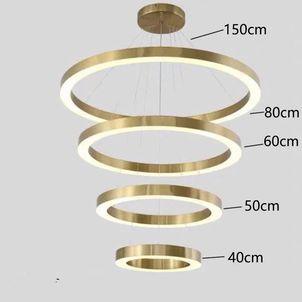 Люстра Light Ring Vertical Латунь в Тюмени