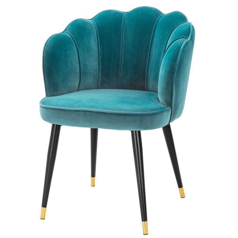 Стул Eichholtz Dining Chair Bristol sea green Бирюзовый Черный Латунь Стул Eichholtz Dining Chair Bristol sea green Бирюзовый Черный Латунь в Тюмени | Loft Concept