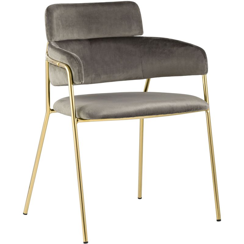 Polina chair Коричневый велюр Коричневый Золотой Polina chair Коричневый велюр Коричневый Золотой в Тюмени | Loft Concept