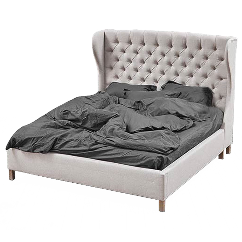 Кровать Aivengo Bed Light Gray Светло-серый Кровать Aivengo Bed Light Gray Светло-серый в Тюмени | Loft Concept