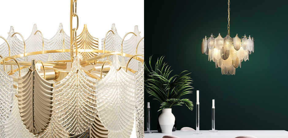Люстра Feyar Gold Enlarged c Рельефным Стеклом Люстра Feyar Gold Enlarged c Рельефным Стеклом - Loft-Concept в Тюмени