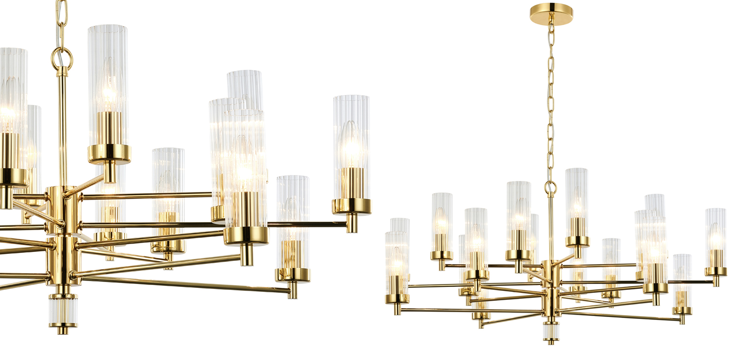 Люстра Jeanette Chandelier Gold 85 - фото