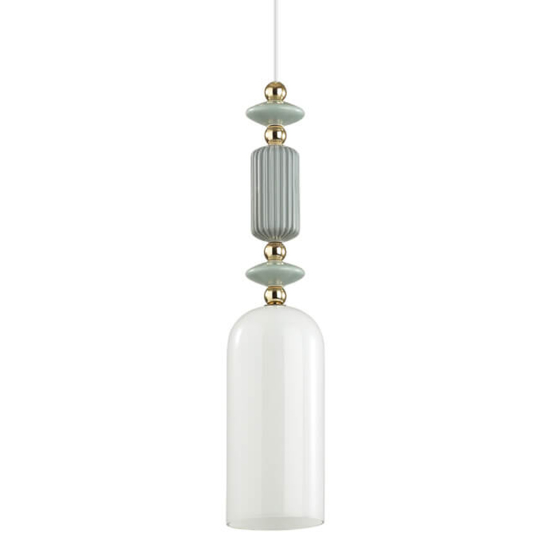 Подвесной светильник Iris hanging lamp gray Белое матовое стекло Серый Подвесной светильник Iris hanging lamp gray Белое матовое стекло Серый в Тюмени | Loft Concept