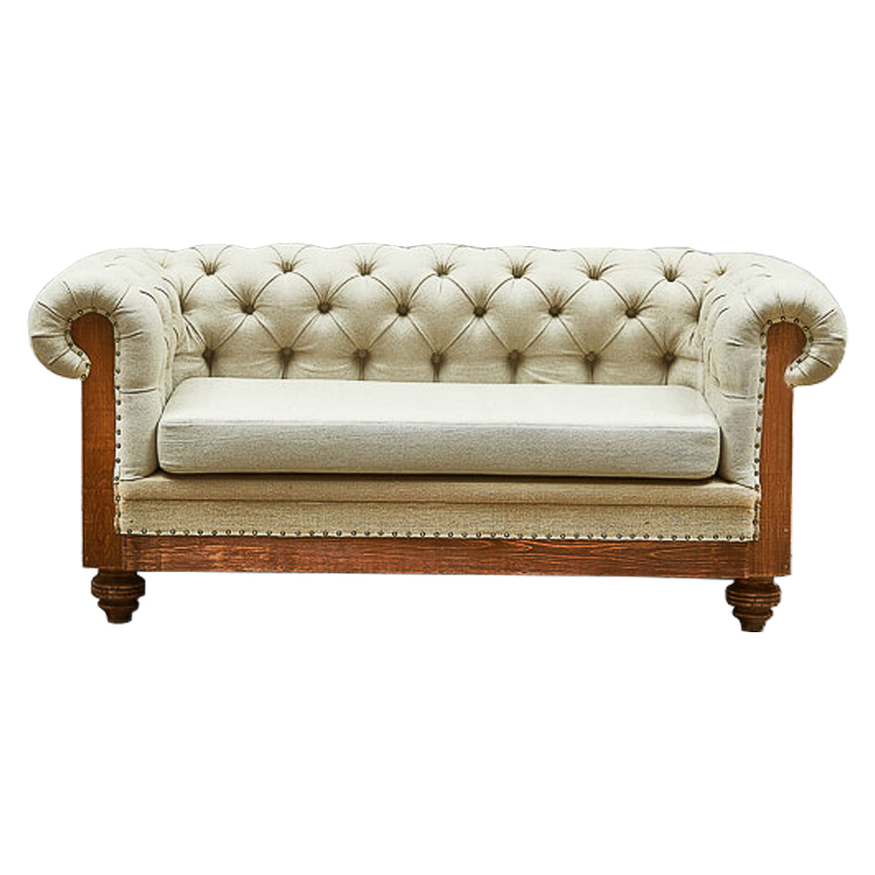 Диван Deconstructed Chesterfield Sofa double Ivory Linen ivory ( слоновая кость ) Коричневый Диван Deconstructed Chesterfield Sofa double Ivory Linen ivory ( слоновая кость ) Коричневый в Тюмени | Loft Concept
