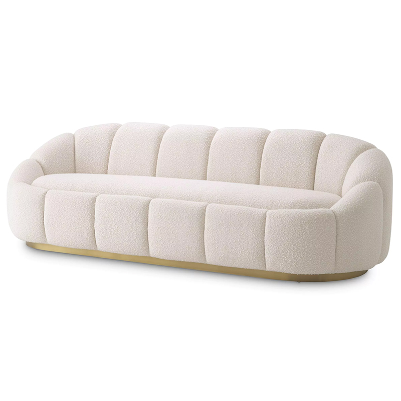 Диван Eichholtz Sofa Inger Boucle Cream Белый Латунь Диван Eichholtz Sofa Inger Boucle Cream Белый Латунь в Тюмени | Loft Concept