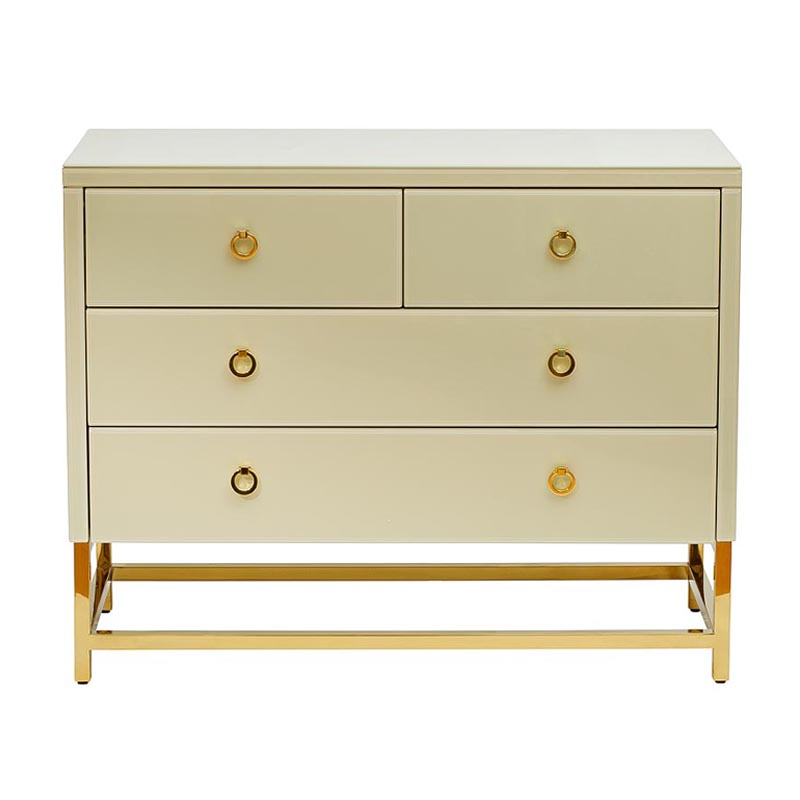 Комод в стиле модерн Marinella Beige Commode Бежевый Бежевый Золотой Комод в стиле модерн Marinella Beige Commode Бежевый Бежевый Золотой в Тюмени | Loft Concept
