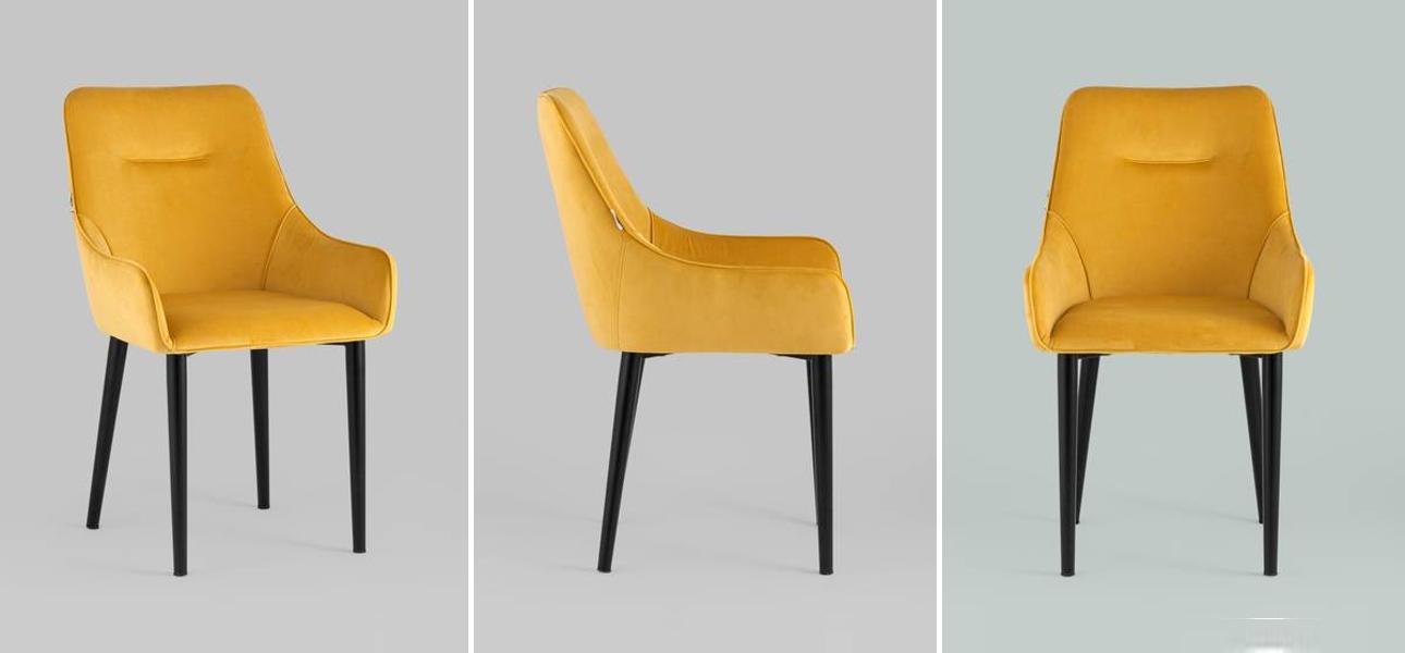 Стул Joan Chair Велюр Мандариновый Цвет - фото