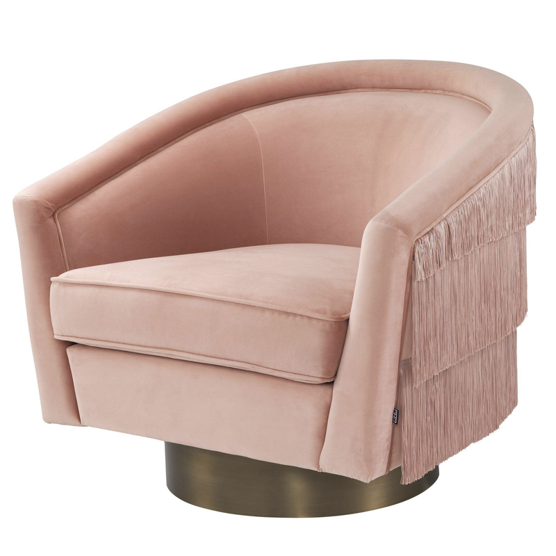 Кресло Eichholtz Swivel Chair Le Vante Savona nude Розовый пастельный Матовая латунь Кресло Eichholtz Swivel Chair Le Vante Savona nude Розовый пастельный Матовая латунь в Тюмени | Loft Concept