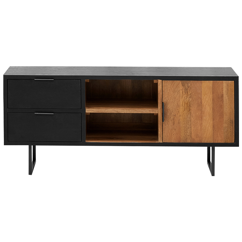 ТВ-тумба Gereon TV Stand Черный Коричневый Древесина ТВ-тумба Gereon TV Stand Черный Коричневый Древесина в Тюмени | Loft Concept