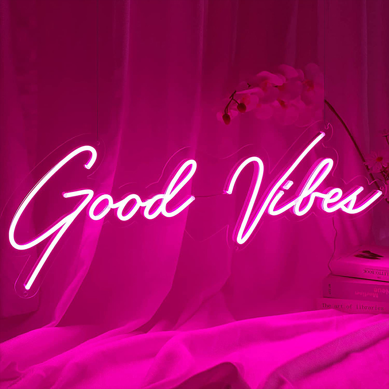 Неоновая настенная лампа Good Vibes Neon Wall Lamp Прозрачный Розовый Неоновая настенная лампа Good Vibes Neon Wall Lamp Прозрачный Розовый в Тюмени | Loft Concept
